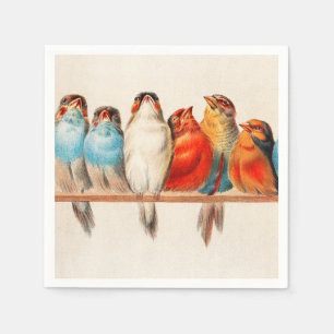 Birds Sitting Pretty and Calm Napkin