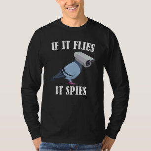 Birds Spie Conspiracy Joke Meme Surveillance Mens  T-Shirt