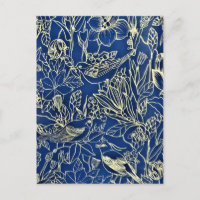 Birds Spring Floral Blossom Blue Glitter