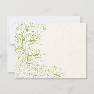 Birds & Swirls #17 Wedding RSVP Response Card