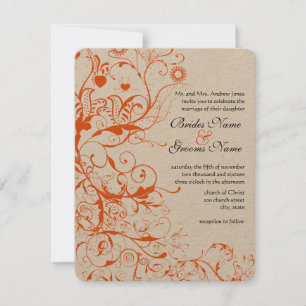 Birds & Swirls Wedding Invitations