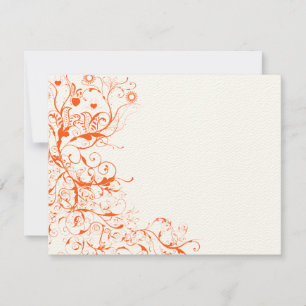 Birds & Swirls Wedding RSVP Response Card