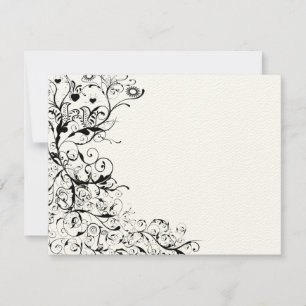Birds & Swirls Wedding RSVP Response Card
