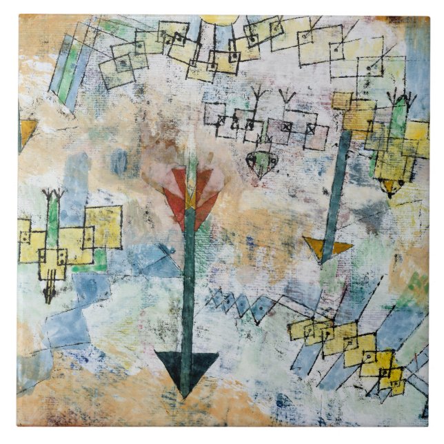 Birds Swooping Down and Arrows Tile (Front)