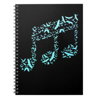Birds Treble Clef Music Lover Notebook