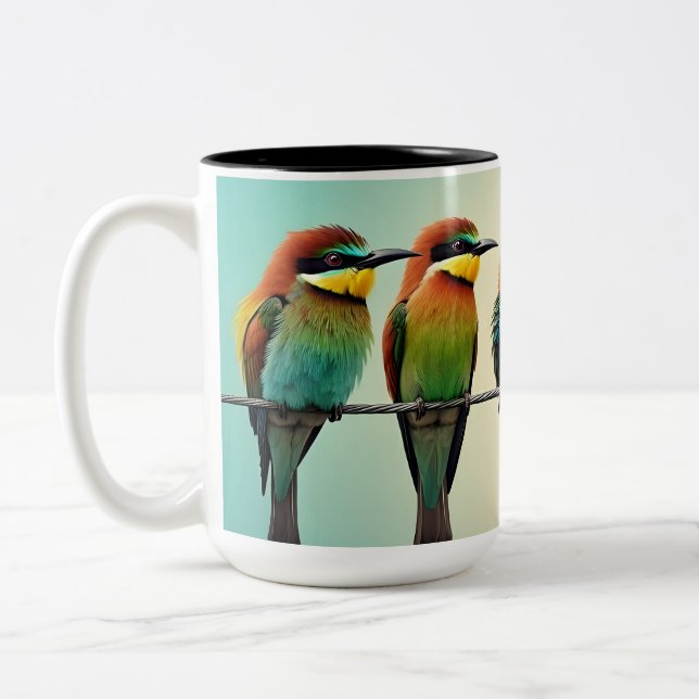 BIRDS Two-Tone COFFEE MUG (Left)