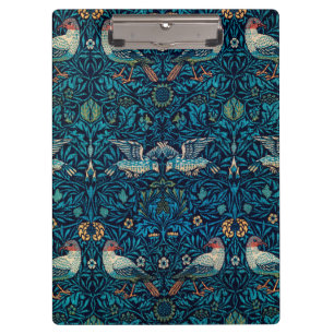 Birds (Vintage Floral Pattern) (by William Morris) Clipboard