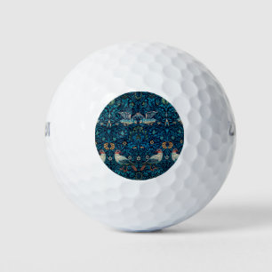 Birds (Vintage Floral Pattern) (by William Morris) Golf Balls