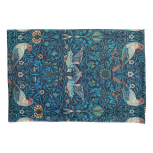 Birds (Vintage Floral Pattern) (by William Morris) Pillowcase