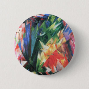 Birds (Vogel) by Franz Marc, Vintage Cubism Art 6 Cm Round Badge