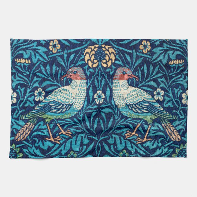 Birds, William Morris Tea Towel (Horizontal)