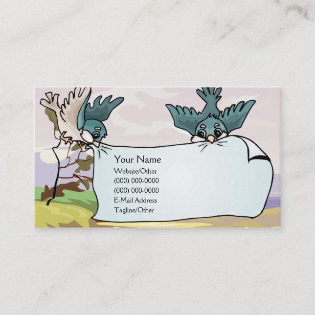Birds with Banner Business Card (Front)
