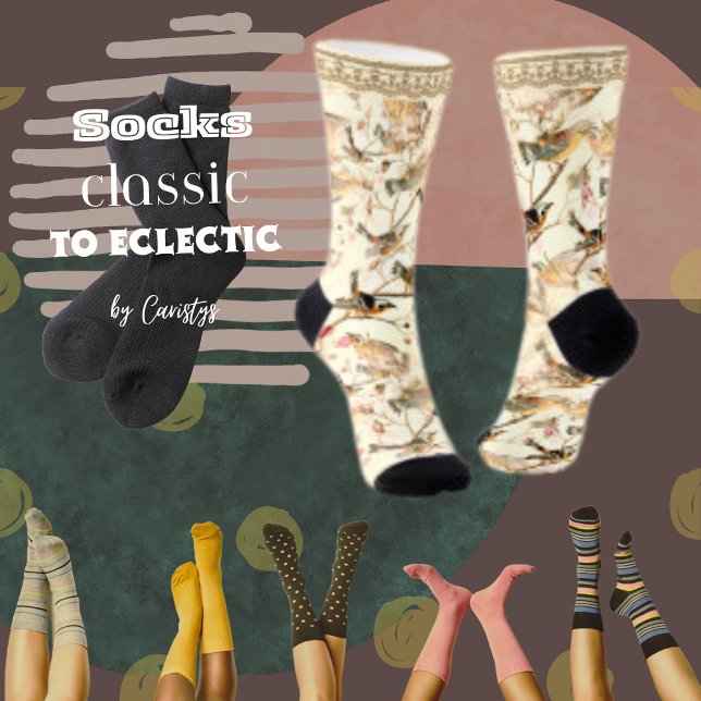 Birds with Faux Lace Trim  Socks (Creator Uploaded)