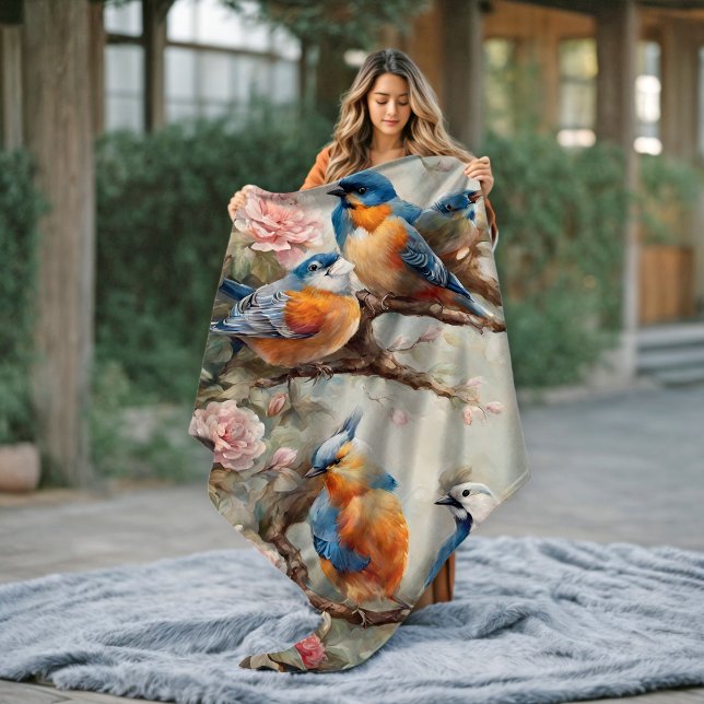 Birds with Flowers Blanket (Birds with Flowers Blanket)