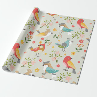 Birds wrapping paper