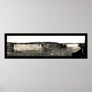 Birdseye Niagara Falls Photo 1916 Poster