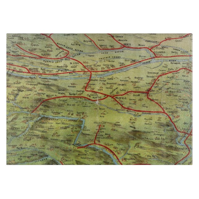 Birdseyes View Great Plains Cutting Board (Front)