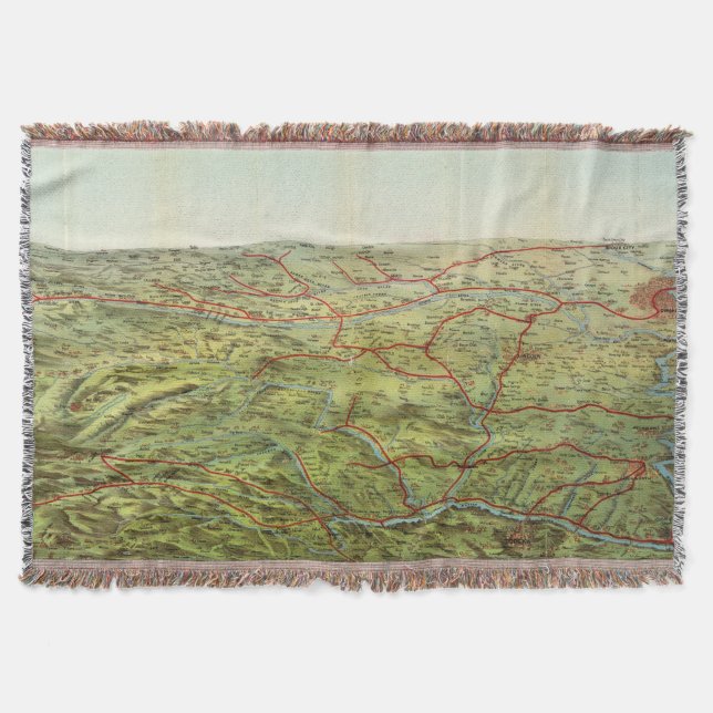 Birdseyes View Great Plains Throw Blanket (Front)