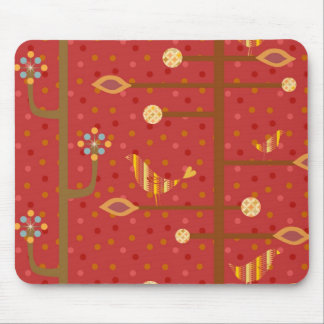 BirdsInLove Design4 Red Mousepad