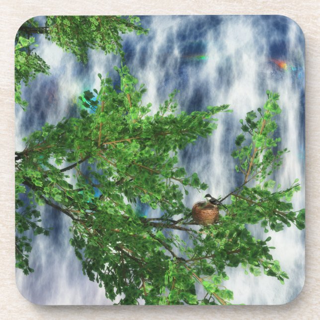 Birdsnest Falls Cork Coasters (Front)