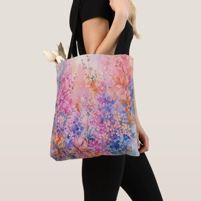 Birdsong Among Blossoms Tote Bag (Close Up)