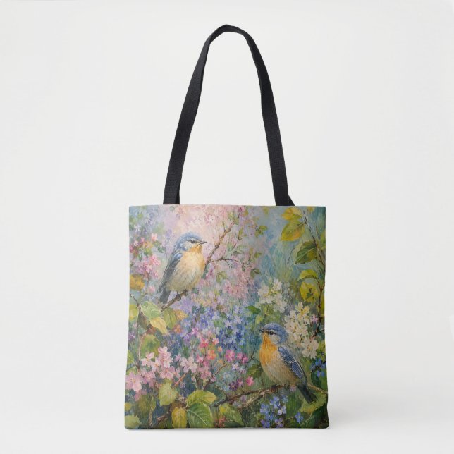 Birdsong Among Blossoms Tote Bag (Front)