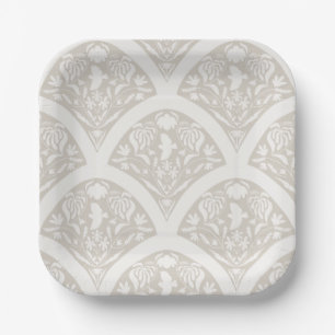 Birdsong Garden in Cream Paper Plate