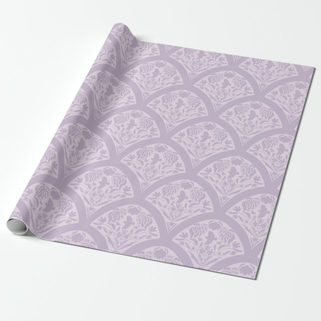 Birdsong Garden Wrapping Paper (Unrolled)