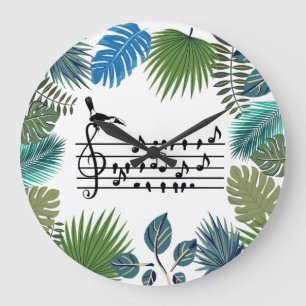 Birdsong toucan large clock
