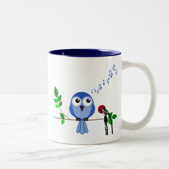 Birdsong Two-Tone Coffee Mug (Right)