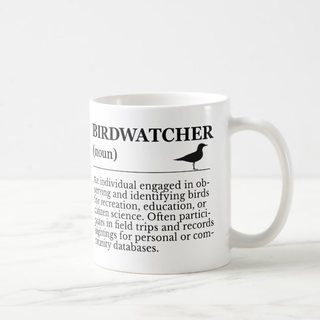 Birdwatcher Definition Observation Identification Coffee Mug (Right)