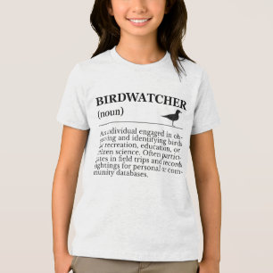 Birdwatcher Definition Observation Identification Tri-Blend Shirt