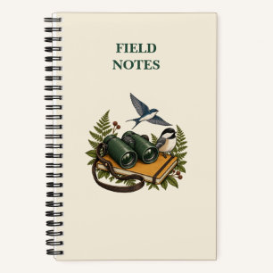 Birdwatcher Field Notes Binoculars Bird Notebook