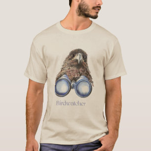Birdwatcher Hawk Bird Watching You Humour T-Shirt