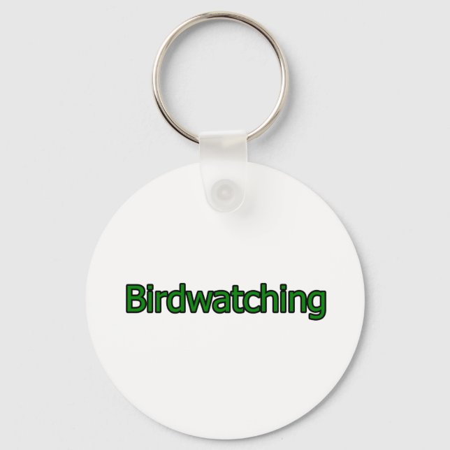 Birdwatching Text Logo Key Ring (Front)