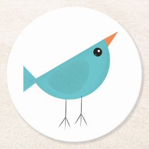 Birdy  round paper coaster