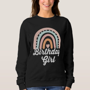 Birhday Girl Pastel Rainbow Costume Kids Toddlers Sweatshirt