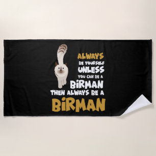 Birman Cat  Beach Towel