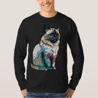 Birman Cat Breed Colorful Mom Lady