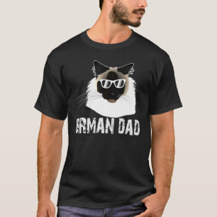 Birman Cat Dad  Cool Birman Cat Face T-Shirt