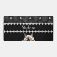 Birman Cat Diamonds On Black Desk Mat
