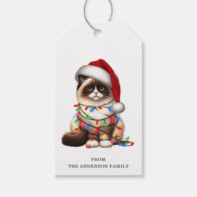 Birman Cat Gift Tags (Front)