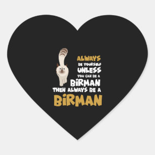 Birman Cat  Heart Sticker