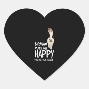 Birman Cat Heart Sticker