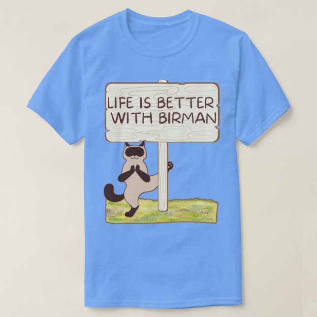 birman cat T-Shirt (Design Front)