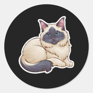 Birman Classic Round Sticker