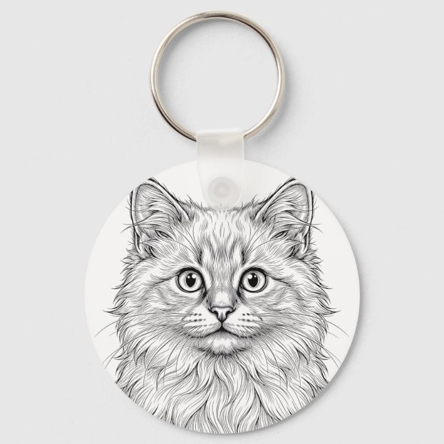 Birman Kitten Keychain (Front)