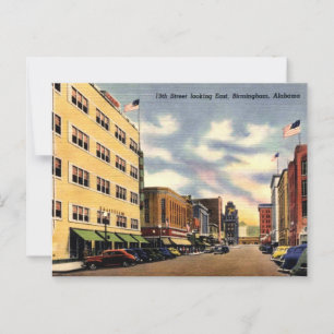 Birmingham AL 19th Street View 1940s Postcard