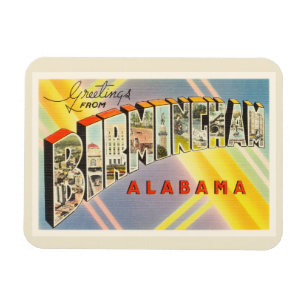 Birmingham Alabama AL Old Vintage Travel Souvenir Magnet