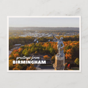 Birmingham Alabama Downtown Vulcan Statue Photo Postcard